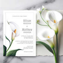 Elegant Ivory White Calla Lily Bröllop