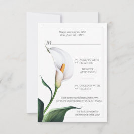 Elegant Ivory White Calla Lily Bröllop OSA Kort