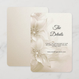 Elegant Ivory White Flowers - detaljförslutningsko Tilläggskort