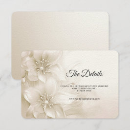 Elegant Ivory White Flowers - detaljförslutningsko Tilläggskort