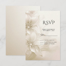 Elegant Ivory White Flowers OSA kort