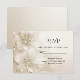 Elegant Ivory White Flowers OSA kort