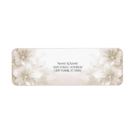 Elegant Ivory White Flowers Returadressetikett Returadress Etikett