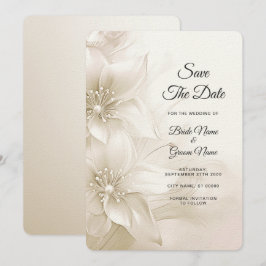 Elegant Ivory White Flowers Spara datum Datumet