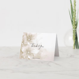 Elegant Ivory White Flowers - tackkort