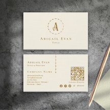 Elegant Ivory White Glitter Creamy Guld Monogram