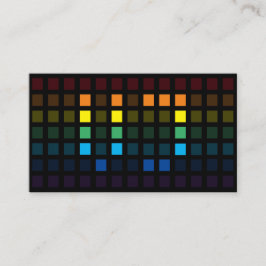 Elegant J rainbow squares Music equalizer DJ Visitkort