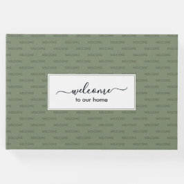 Elegant Jade Grönt Anpassningsbar VÄLKOMNAR TILL H Gästböcker