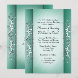 Elegant jadebröllopsinbjudan inbjudningar