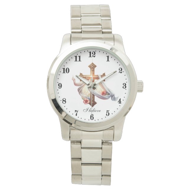 Elegant jag tror på Kor Religiösa Armbandsur (Framsida)