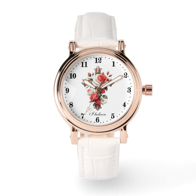 Elegant jag tror på Kor Religiösa Armbandsur (Framsida)