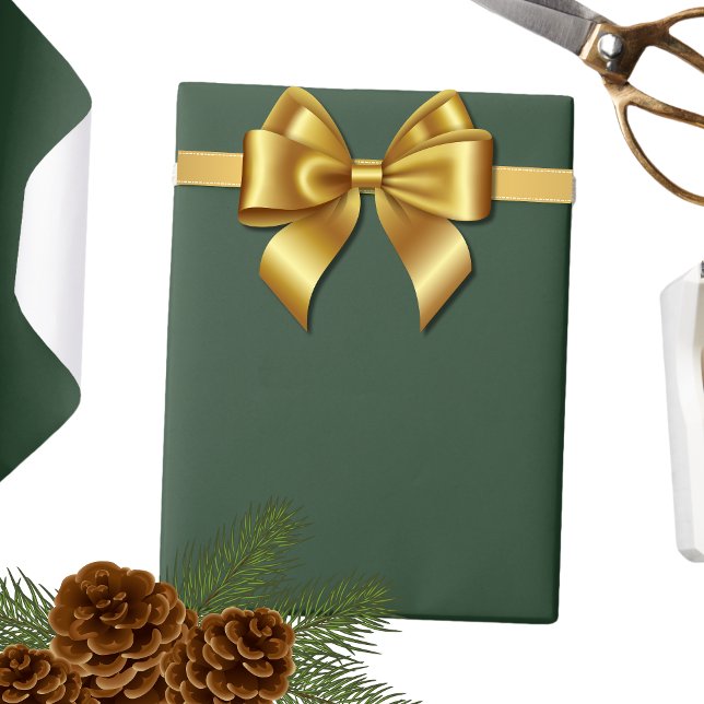 Elegant jägaregrön enfärgad  presentpapper (Skapare uppladdad)