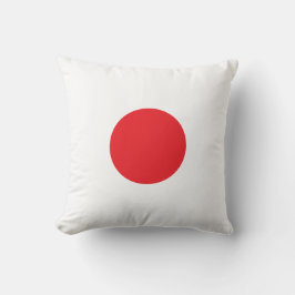 Elegant Japan Flag Inspired Minimal Throw Pillow Kudde
