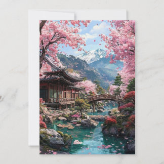 Elegant Japanese Cherry Blossom & Castle Wedding I Inbjudningar