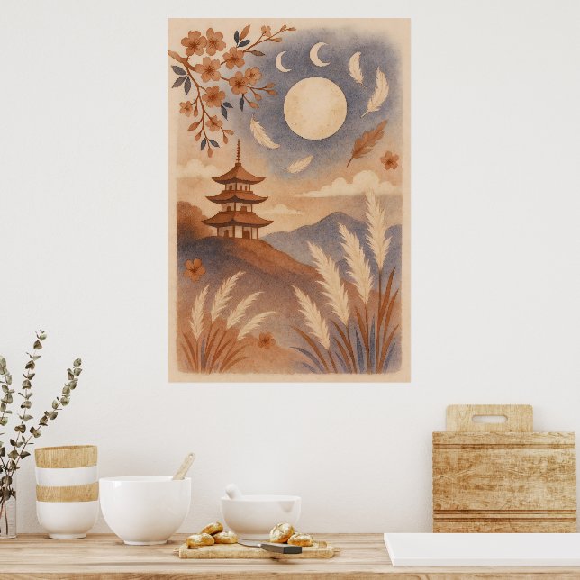 Elegant Japanese Wall Art – Traditional Poster (Kök)