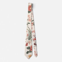 Elegant japansk blomstertidlös slips