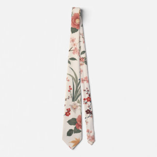 Elegant japansk blomstertidlös slips