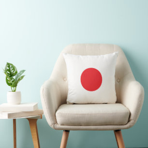 Elegant japansk flagga inspirerad minimal kastkudd kudde