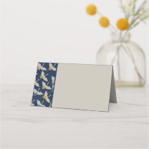 Elegant Japanska Cranes Blue-Bröllopsfest