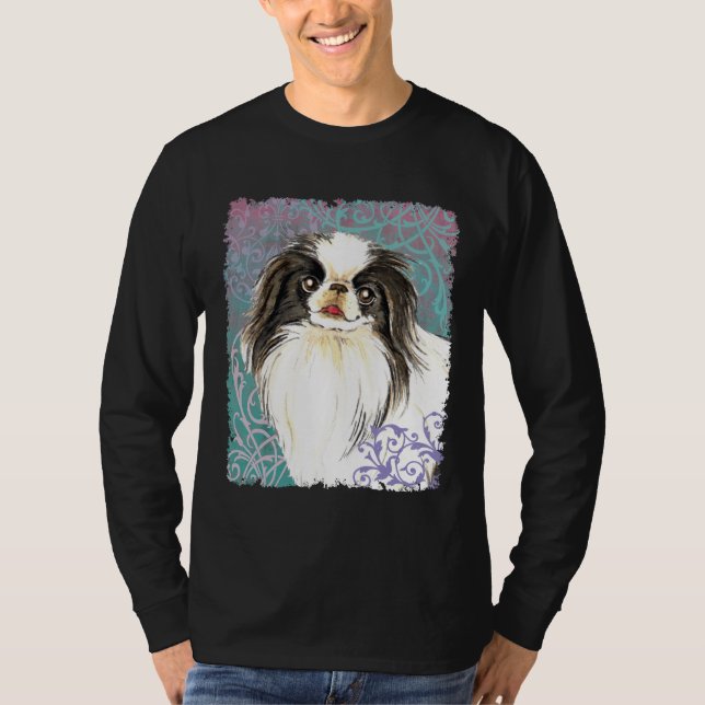 Elegant Japanskt chin T Shirt (Framsida)