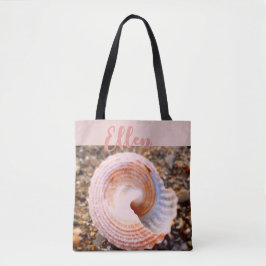 ELEGANT JÄRDE FÄRG SJÖN-SNÄCKA PÅ BÅDA TEXTER TYGKASSE