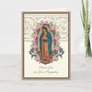 Elegant Jesus Roses Christian Condolence Thank You Tack Kort