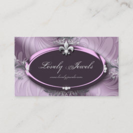 Elegant Jewelry Mode Fleur de lis Lila Mauve Visitkort