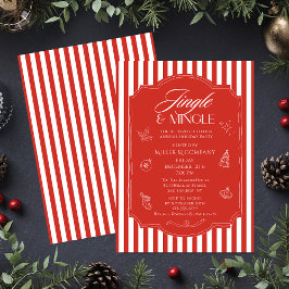 Elegant Jingle & Mingle Corporate jul Party Inbjudningar