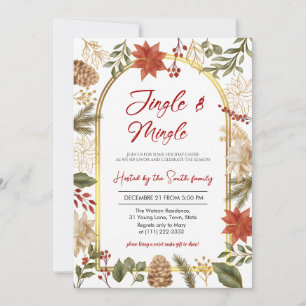 Elegant Jingle och Mingle Holiday Julfest Inbjudningar