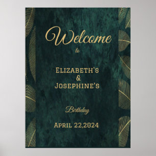 Elegant Joint Dubbla Birthday Twin Poster