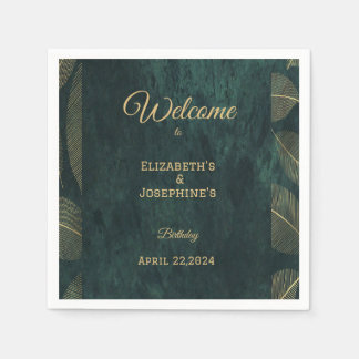 Elegant Joint Dubbla Birthday Twin Poster Pappersservett