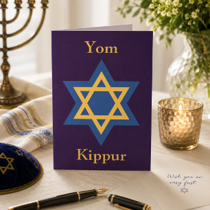 Elegant Jom Kippur Davidsstjärna Kort