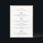 Elegant jordnära neutralt monogram modern bröllop meny<br><div class="desc">Moderna bröllopsmenyer med en ren design med serif- och script-typsnitt.</div>