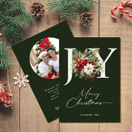 Elegant Joy God Jul Utandningsfoto Julkort