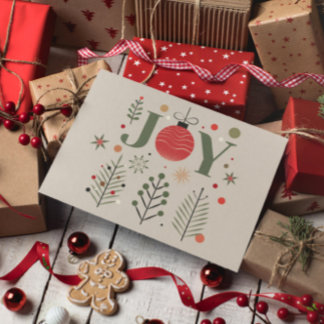 Elegant Joy jul Hälsning vykort