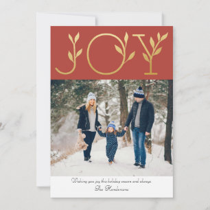 Elegant Joy Photo Helgdag Card Julkort