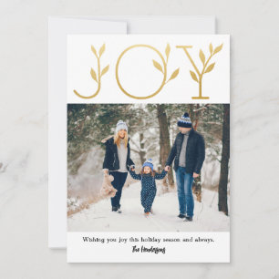 Elegant Joy Photo Helgdag Card Julkort