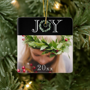 Elegant Joy Photo Personlig - Helgdag jul Julgransprydnad Keramik