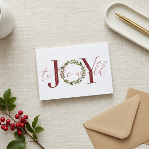 Elegant Joy to World jul Helgdag Photo Helgkort