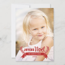 Elegant Joyeux Noel Rustic Snöflingor Photo Red