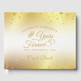 Elegant jubileum Guldhjärtan ÅR IN I ETERHETEN Gästböcker
