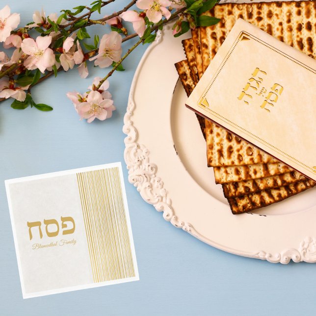 Elegant judisk Helgdag Hebrew Passover Pappersservett (Skapare uppladdad)