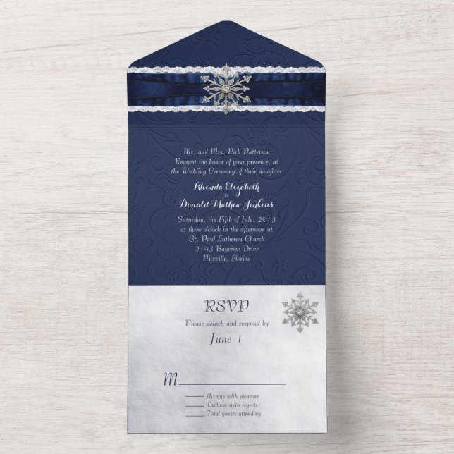 Elegant Jueled Snowflake (Insida)
