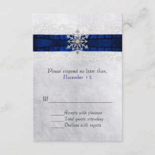 Elegant Jueled Snowflake Bröllop OSA Kort