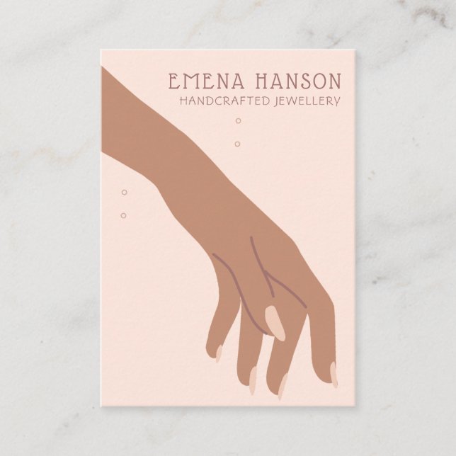 Elegant Juelry Crafter Bracelet Hand-visning Visitkort (Framsida)