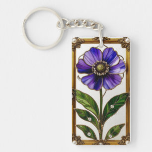 Elegant jugendstilfärgat blomglas