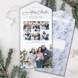 Elegant Jul 7 Photo Hälsning Helgdag Card