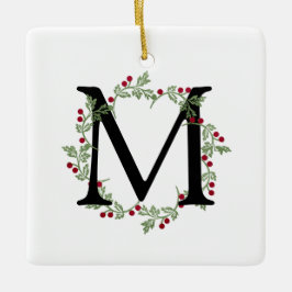 Elegant jul - andedräkt Monogram Julgransprydnad Keramik