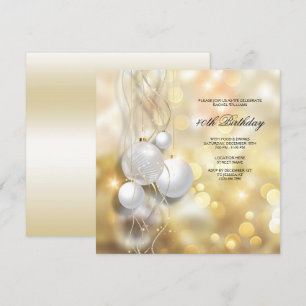 Elegant Jul Baubles-Födelsedagsfesten Inbjudningar