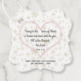 Elegant jul Bible Verse Messiah Ro Guld Gåvor Etiketter